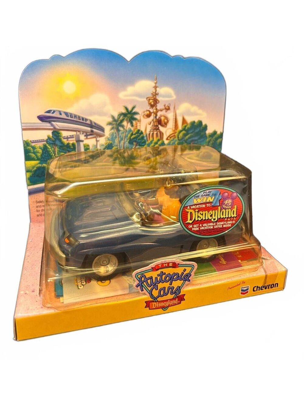 Chevron Autopia Sparky Disneyland Toy Car NIB Vintage Collectible